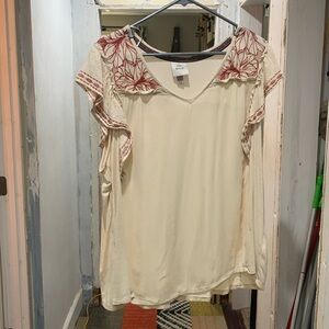 Knox Rose XXL cream sleeveless summer top